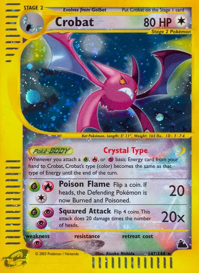 Crobat - Skyridge - ilustração de Atsuko Nishida