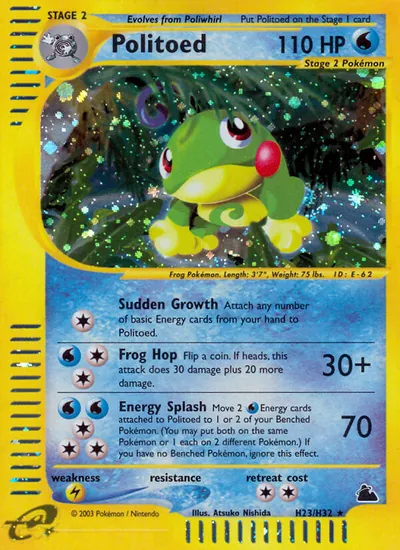 Politoed - Skyridge - ilustração de Atsuko Nishida