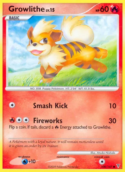 Growlithe - Supreme Victors - ilustração de Atsuko Nishida