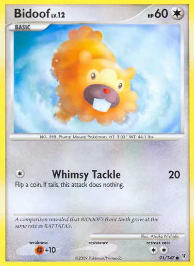 Bidoof - Supreme Victors - ilustração de Atsuko Nishida