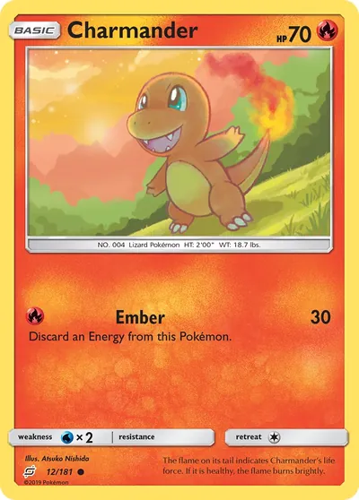 Charmander - União de Aliados - ilustração de Atsuko Nishida