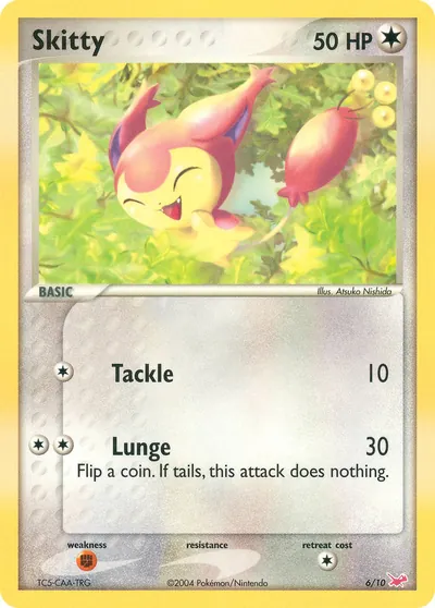 Skitty - EX Trainer Kit: Latias - ilustração de Atsuko Nishida