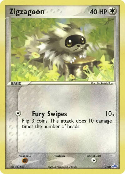 Zigzagoon - EX Trainer Kit: Latios - ilustração de Atsuko Nishida