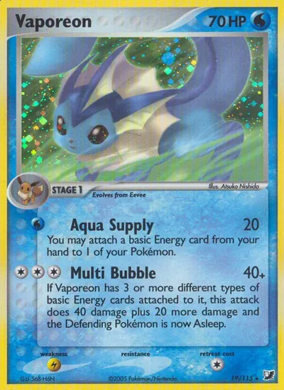 Vaporeon - Unseen Forces - ilustração de Atsuko Nishida