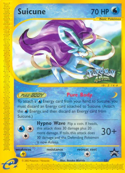Suicune - Promos Black Star (Wizards) - ilustração de Atsuko Nishida