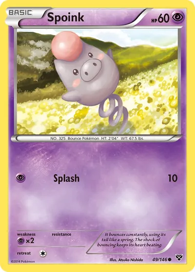 Spoink - XY - ilustração de Atsuko Nishida