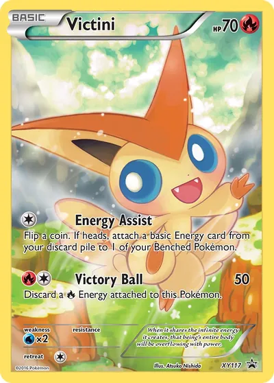 Victini - Promos de XY - ilustração de Atsuko Nishida