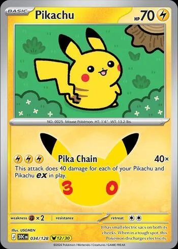 Pikachu 034/128