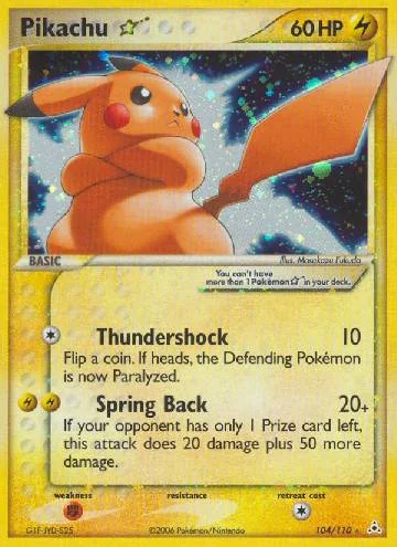 Pikachu Star 104/110