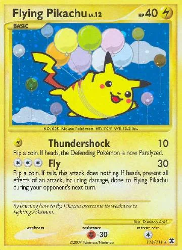 Pikachu Voador 113/111