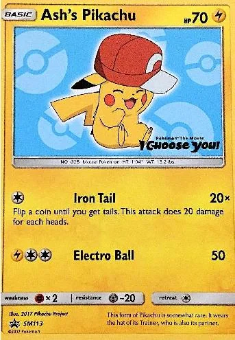 Ash's Pikachu SM113/250