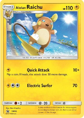 Raichu de Alola SM65/250