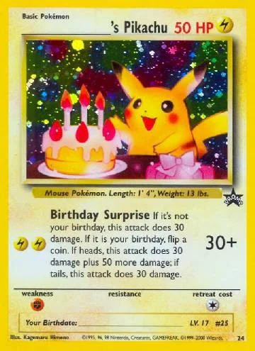 Pikachu Aniversariante 24/53