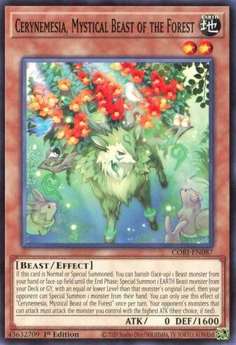 Cerynemesia, Besta Mística da Floresta de Origens do Caos (Yu-Gi-Oh)
