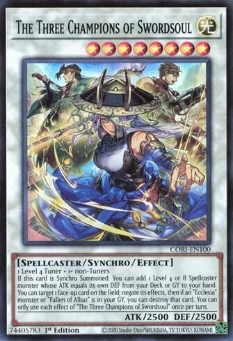 Os Três Campeões de Espadalmas de Origens do Caos (Yu-Gi-Oh)