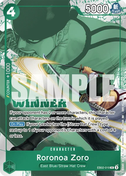 Roronoa Zoro EB02-019_p2 One Piece Card Game Promo