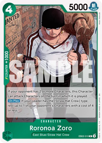 Roronoa Zoro EB02-019 One Piece Card Game EB-02