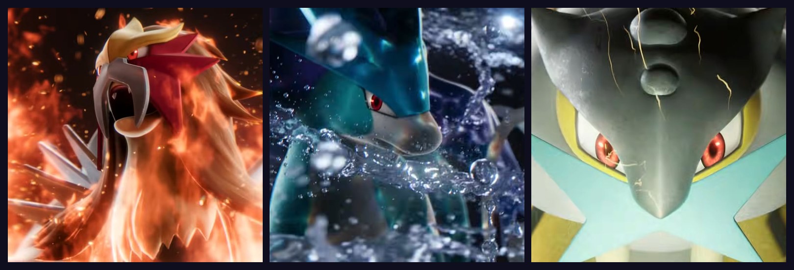 Entei, Suicune e Raikou no teaser da nova serie Pokemon ex estrela do TCG