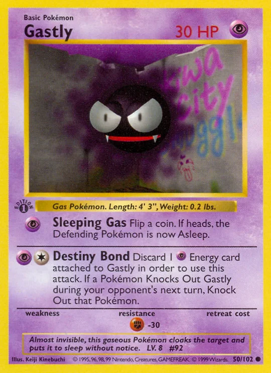 Carta Gastly Base Set 50/102