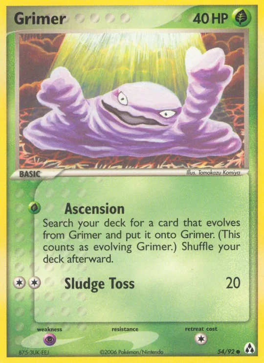 Carta Grimer EX Legend Maker 54/92