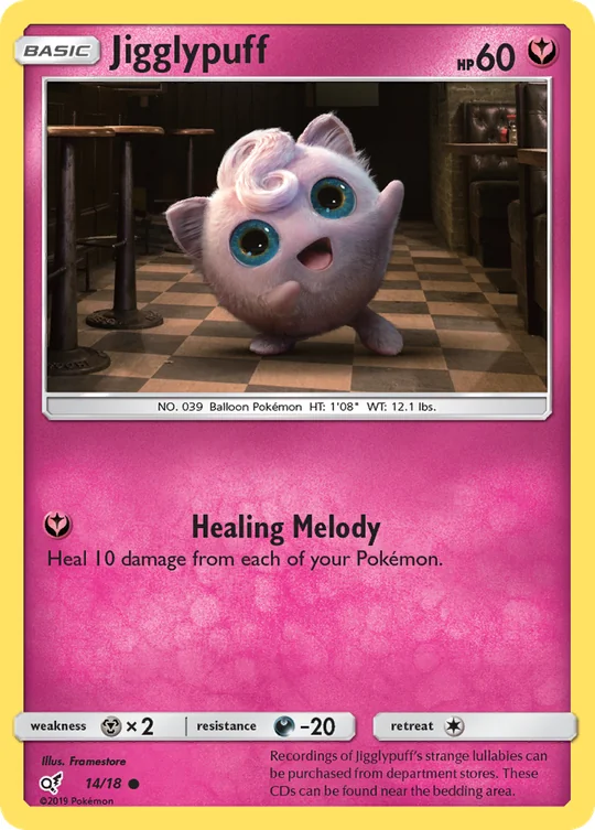 Carta Jigglypuff Detective Pikachu 14/18