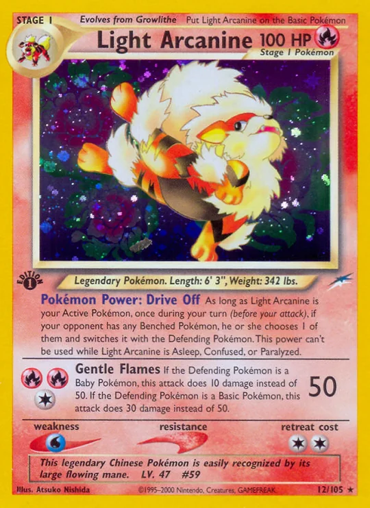 Carta Light Arcanine Neo Destiny 12/105