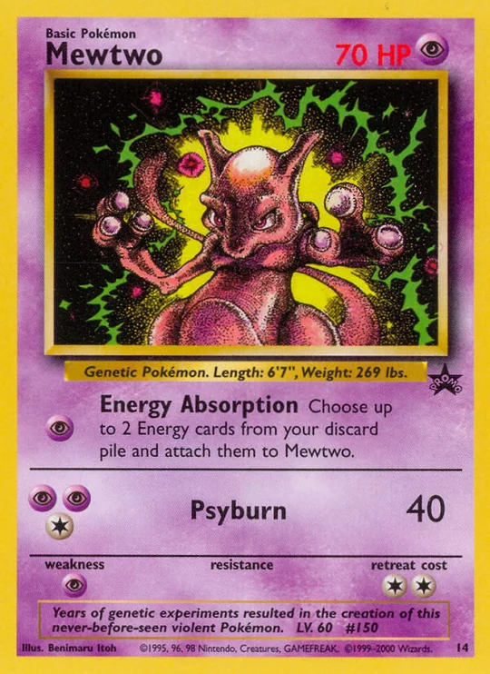 Carta Mewtwo Wizards Black Star Promos 14