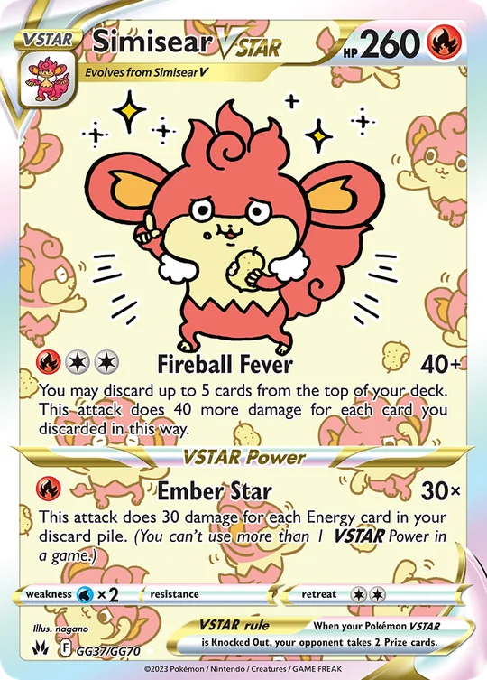 Carta Simisear VSTAR Crown Zenith GG37/GG70