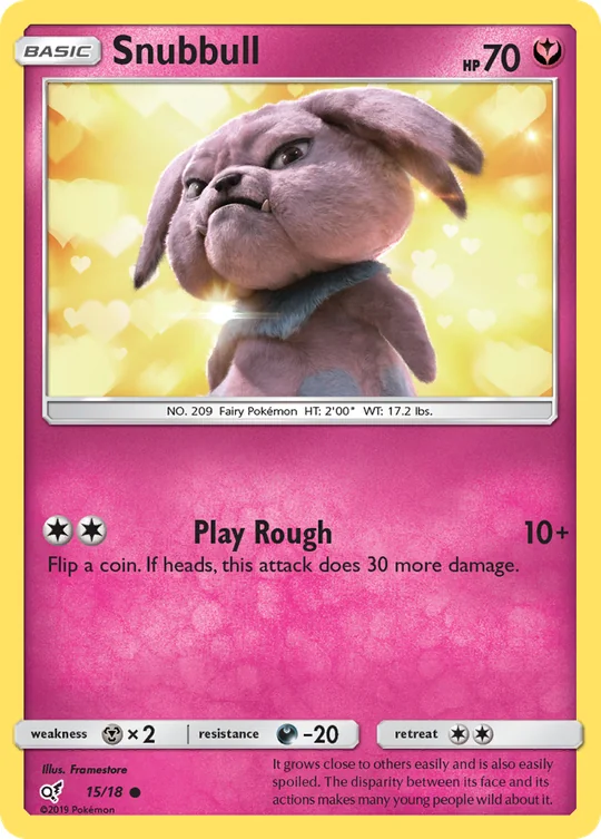Carta Snubbull Detective Pikachu 15/18
