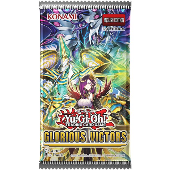 Pacote do booster Glorious Victors do Yu-Gi-Oh! TRADING CARD GAME