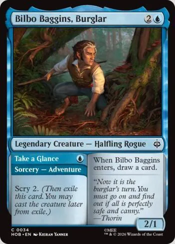 Bilbo Baggins, Burglar // Take a Glance 034/193 de O Hobbit (Magic)