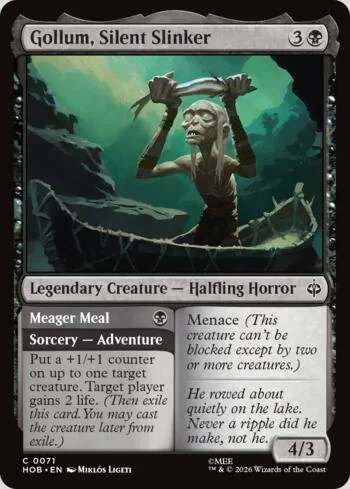 Gollum, Silent Slinker // Meager Meal 071/193 de O Hobbit (Magic)