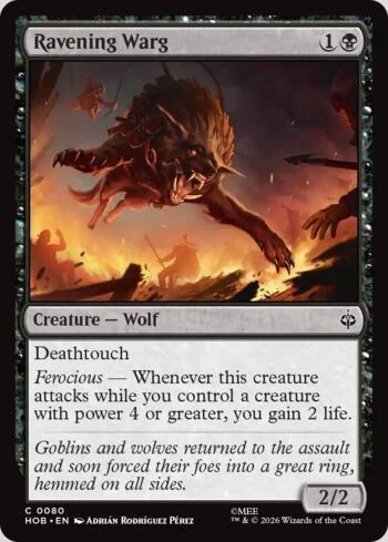 Ravening Warg 080/193 de O Hobbit (Magic)