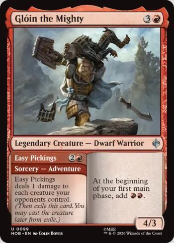 Glóin the Mighty // Easy Pickings 099/193 de O Hobbit (Magic)