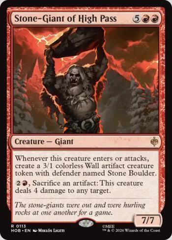 Stone-Giant of High Pass 113/193 de O Hobbit (Magic)