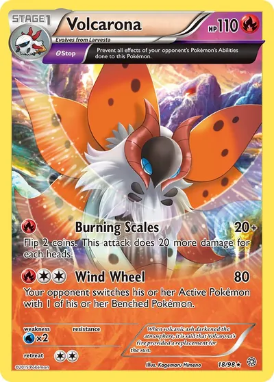 Volcarona - Origens Ancestrais - ilustração de Kagemaru Himeno