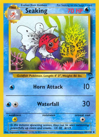 Seaking - Base Set 2 - ilustração de Kagemaru Himeno