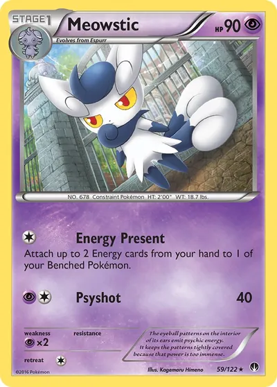 Meowstic - Turbo Colisão - ilustração de Kagemaru Himeno