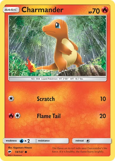 Charmander - Sombras Ardentes - ilustração de Kagemaru Himeno