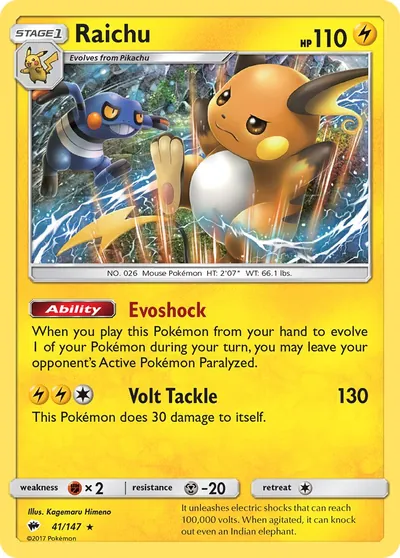 Raichu - Sombras Ardentes - ilustração de Kagemaru Himeno
