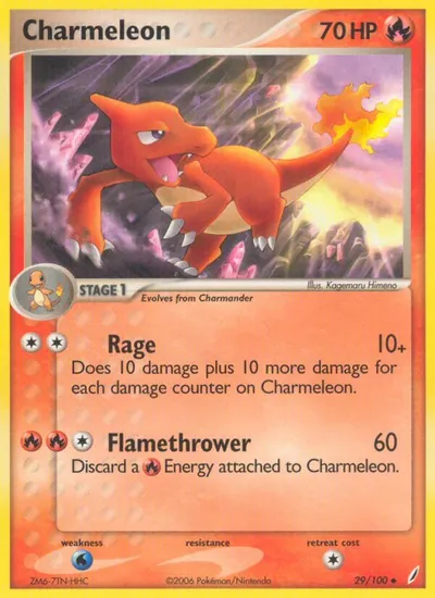 Charmeleon - Crystal Guardians - ilustração de Kagemaru Himeno