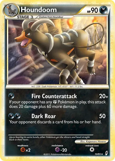 Houndoom - Chamado das Lendas - ilustração de Kagemaru Himeno