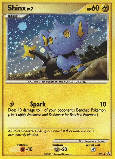 Shinx - Promos de Diamante e Pérola - ilustração de Kagemaru Himeno