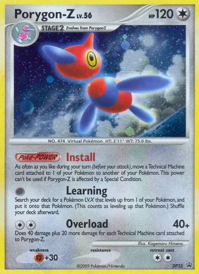 Porygon-Z - Promos de Diamante e Pérola - ilustração de Kagemaru Himeno