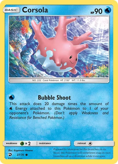 Corsola - Dragões Soberanos - ilustração de Kagemaru Himeno