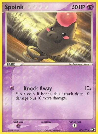 Spoink - Emerald - ilustração de Kagemaru Himeno