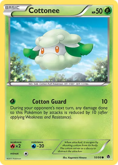Cottonee - Poderes Emergentes - ilustração de Kagemaru Himeno