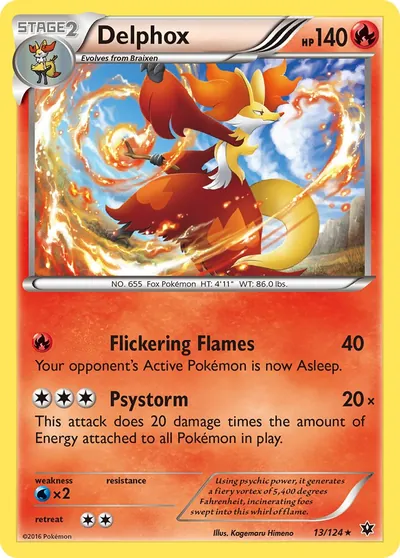 Delphox - Fusão de Destinos - ilustração de Kagemaru Himeno