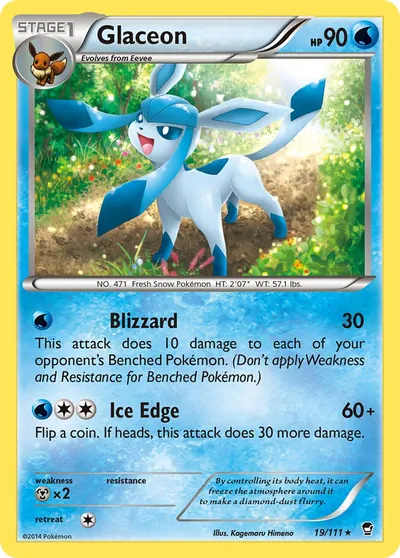 Glaceon - Punhos Furiosos - ilustração de Kagemaru Himeno
