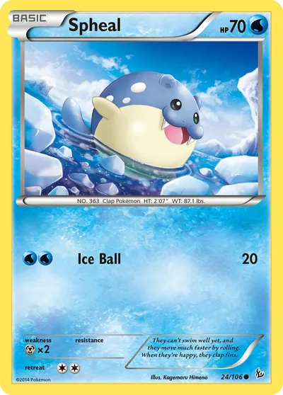 Spheal - Flash de Fogo - ilustração de Kagemaru Himeno